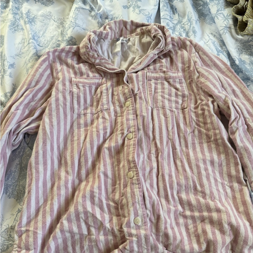 Striped Button-Up Shirt